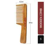 Keya Seth Aromatherapy, Neem Wooden Comb Wide Tooth with Handel Large Size
