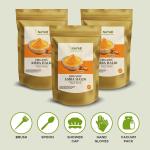 Nayab Amba Haldi Face Pack With Gloves With Shower Cap, Spoon, Brush And Vacuum Pack, 300 G (Pack Of 3)