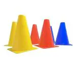 EVOOLVE Plastic Cones 12 inch Field Marking Equipment Training & Playing Equipment Cone for Sports Leg Exercise Hardcore Training Regular Practice Indoor Outdoor Marker Cone Comes in 6 pcs