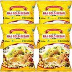 RAJ GOLD BESAN Pure Chana Daal Besan |Gram Flour Besan | Chemical Free & Pesticides Free | Uniform Particle Size | Unadulterated (200gram, 4)