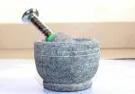 Stone Mortar and Steel Handle Pestle Set