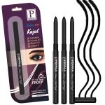 PERPAA Kohl Kajal 0.35 g Combo Pack of 3 (Black) Semi Matte Kohl in a Twist Up Pencil Eye Makeup