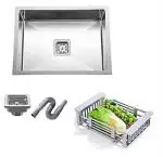 CROCODILE 304 Grade Single Bowl Stainless Steel Handmade Kitchen Sink 21