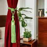 Amit Creations Curtain Tieback Tassels | Light Green Decorative Tieback Curtain Tassel | Curtain Tie Rope for Home & Office Decoration |Pack of 2 Pieces | Windows Curtain Accessories.