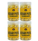 Food Essential Kesar Pista Flavoured Almonds[ All Premium Quality] 1.4 kg. Pack of 4 (350 gm. each)