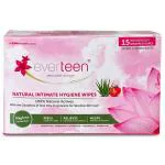 everteen Feminine Intimate Hygiene Wipes for Women- - 1 Pack (15 Individually Wrapped Wipes)
