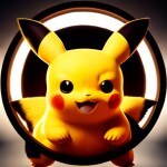 Love Creation A4 Size poster print for creative wall art- pikachu-5517(Non Sticker)