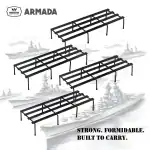 WonderStand Armada Heavy-Duty Plant Stands (Set of 4) Rectangular Plant Stand for Balcony, Flower Pot Stand Rust Proof Galvanized Metal with 7 Layer Coating (Black)