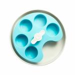 Pawsindia PetDreamHouse Spin Interactive Slow Feeder Bowl for Dogs, Palette Design, Level - Medium, Blue