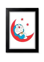 Blue Nexus Doraemon Wall Poster with Wall Frame Room Art Painting Collection A4 size 10x13