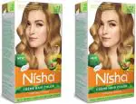 Nisha Creme Hair Color for Women - Honey Blonde, 120gm, Long-lasting, 100% Grey Coverage Permanent Hair Colour for Soft, Shiny, Healthy Hair (Pack of 2)