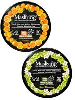 Masking Nail Polish Remover Round Wipes Pads Night Blooming, Orange Contains 30 Pads each Acetone Acetate Free Cotton Tissue Pads Combo Pack of 2