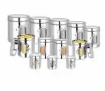 Ebun Dabba Set for Kitchen Combo - Stainless Steel Container Set of 12 ( See - Through Window )