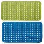 Winner Light Green & Blue PVC Non Slip Bath Mat 70 x 38 cm (Pack of 2)