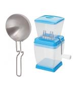 First Front Aluminium Tadka Pan With Sharp Blades Plastic Body Onion Cutter and (Multicolour, Pack of 2)