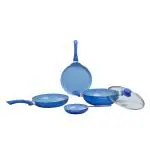 Wonderchef Royal Velvet Non-Stick Cookware Set Blue, 4 Piece