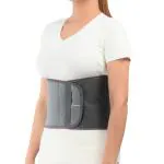 K Squarians Abdominal Belt After Delivery for Tummy Reduction, Grey, XXL, Fits 52-58 Inches