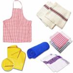 RiSE N SHiNE Cleaning Cloth Dusters, Napkins, Mop, Cotton Floor Duster, Microfiber Cloth with Kitchen Apron Multipurpose, Super Essential Combo of 10 for Your Smart Modern Home