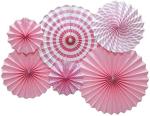 Toyxe Pink Paper Hanging Party Fans