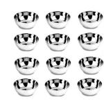 Steel Vegetable Bowl (Steel, Pack of 12)