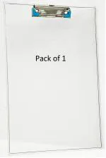 Shining Zon Acrylic Unbreakable Clipboard Writing Pad, for Office, Exam Board for Kids/Students, Transparent Exam Pad, Examination Clipboard Size 9.5 x 13.5 Inches (Pack of 1)