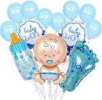 Toyxe Multicolor Aluminium, Rubber Pack Large Pacifier Baby Boy Shape Balloon, Pack Polka Dot Balloon, Pack Big Feet Balloon, Pack Round Balloon, Latex Balloon