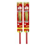 Mazic Floor Broom Stick, Indian Brush Jhadu with Long Handle, Floor Broom Made of Natural Grass No Dust Broom for Home, Kitchen, Garage, Pantry, School, and Office