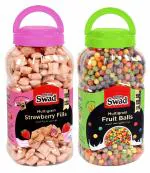 Swad Breakfast Creal Choco Magic Star & Corn Flakes (Multigrain Choco Moon Stars Cereal) 2 Jar, 595g