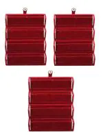 atorakushon Velvet 12 Pair Earrings Organizer accessories Vanity Storage Box For Women and Girls Pack of 3 Maroon