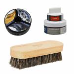 Helios E-Tan Power Shiner E-Shoe Cream 199 Horse Hair Brush Care Set, Free Size