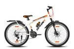 GANG SPHINX Front Suspension Dual Disc Brake Multi Speed with IBC 26T (Frame : 18 Inches) Mountain Cycle (White, Orange)