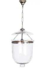 Fos Lighting Gold Bell Jar Hanging Lantern