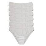 Spongy Women's White Spunlace Disposable Panties L (Pack of 6 Pcs)