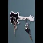 DEVASHREE STEEL Acrylic Guitar Key Stand Key Holder for Home Decor (White, Model-H-116)