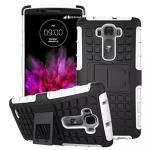 Tarkan Black Rubber Flip Stand Back Case Cover For Lg G Flex 2