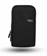 Saco Black Unisex Multipurpose Holster Travel Bag Vertical Pouch with Belt Loop and Shoulder Rope