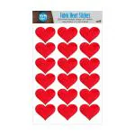 Svm Craft High Quality Red Heart Stickers (Pack Of 100)