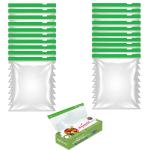 SIGNAMIO Zip Lock Reusable/Food Bags/Plastic Slider Zipper Transparent Bag for Freezer Use - 20pcs