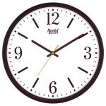 Ajanta Quartz Real Silent Sweep Movement 12 Inches Designer Wall Clock for Home (Brown)(AJ-4017_Brown)