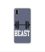 Casotec Beast Gym Design Printed Silicon Soft TPU Back Case Cover for Vivo V11 / V11 Pro