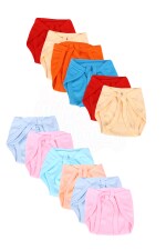 Mom's Darling Cotton Nappies for new born baby 0-6 months (Pack of 12) | Cotton baby langot | Soft, washable & reusable cloth diaper for new born baby| New born baby products/essentials | Multicolor