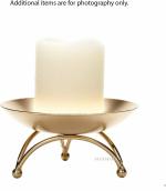 MAX MART Metal T-Light Holder and Pillar Holder, Gold Iron Round Candle Tray, Metal Candle Holders for Dining, Spa, Wedding, Decor, (Pack of 2 / Finish - Gold) Size 4.5x4.5x2 inch (U)