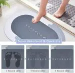 ODD M EVEN Anti Slip Floor Mat for Home and Kitchen Skid Water Soaking Bathroom Mat
