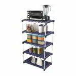 Novatic 5-Tier Metal & Plastic Multilayer Microwave Oven Stand for Kitchen Storage | Kitchen Organizer Shelf | Storage Racks | Countertop Organizer | Spice Rack | Masala Stand for Kitchen Space Saver Rack