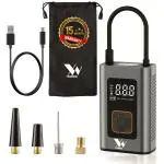 Yearwin Tyre Inflator for Car & Bike | 150 PSI | 4000 mAh Battery Support | Digital Display | 4 Air Fill Modes | LED Light |Type C | Multiple Modes