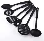 ECOVISTA 6 Pcs spetulas Kitchen Tool Set silicon spatula Nylon Heat-Resistant Nonstick Serving Spoon Spatula, Pasta Server, Deep Ladle, Turner Scoop Kitchen Serving Utensil Tools Spoon Spatula Turner Cooking & Baking Tool kitchen utensil set,