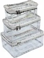 SH NASIMA White Travel Toiletry Bag, Plastic Box Vanity and Travel Shaving Kit