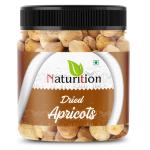 NATURITION Dried Premium Apricots 250g Jar Pack | Vegan, Sun Dried Apricots | Gluten Free & Sodium Free | Add in your Healthy Recipes | Dry Fruit