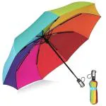 R T ENTERPRISE Large Golf Umbrella Windproof - Oversized Double Layer Rainbow Folding Travel Umbrella Compact Auto Open Close for Rain Women/Men (28*5CM pack of 1)