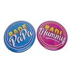 Atpata Funky Multicolor Bade Papa Brooch, Bade Mummy Brooch (Pack Of 2)